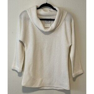 Black Fleece Brooks Brothers 100% Cotton Knit Sweater Womens Medium BB3 Ivory